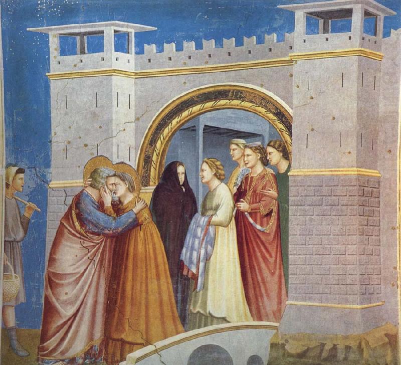 GIOTTO di Bondone Anna and Joachim Meet at the Golden Gate china oil painting image